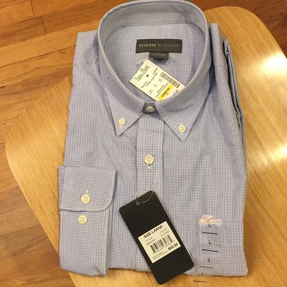 Tricots st Raphael NWT 100%cotton plaidbuttondown - Picture 1 of 7